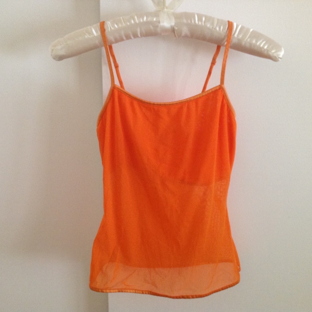 SOLD-Cosabella Orange Sheer Cami Bra Combo Medium